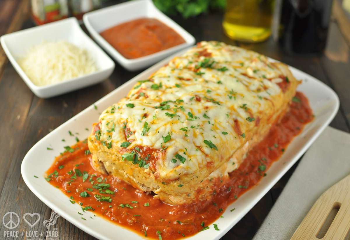 Stuffed Chicken Parmesan Meatloaf, Low Carb, Gluten Free ...