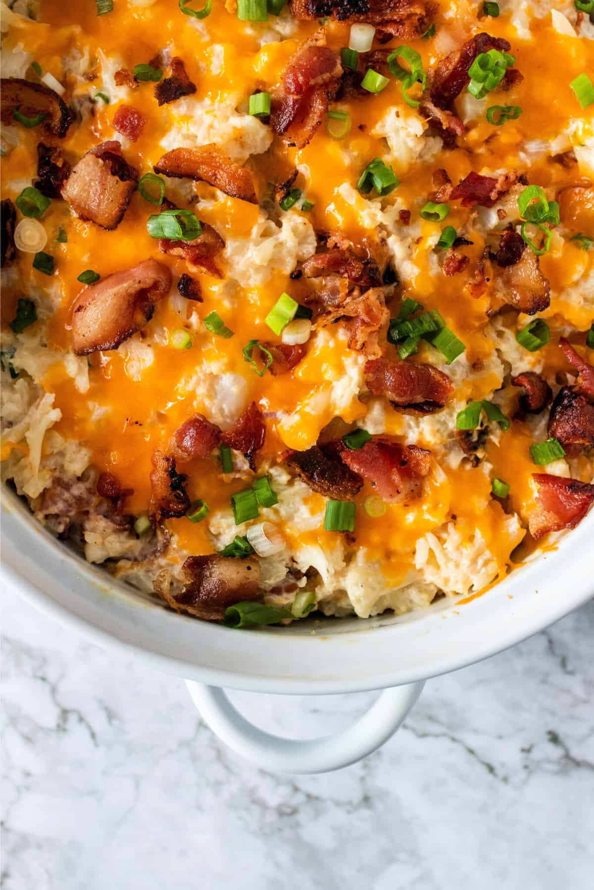 Low Carb Loaded Baked Cauliflower Casserole | Keto, Gluten Free