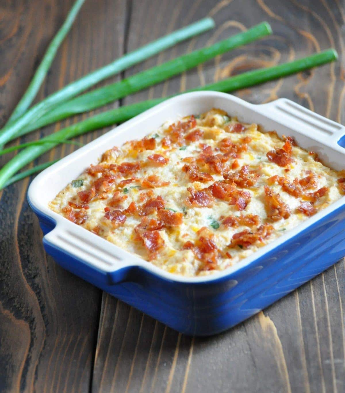 Low Carb Loaded Cauliflower Casserole | Peace Love and Low Carb