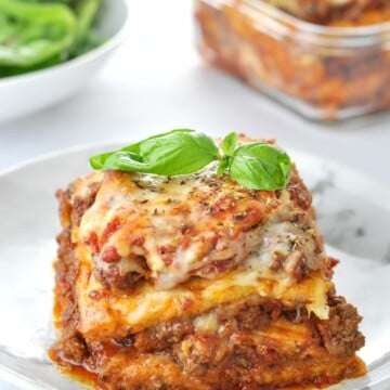 "Just Like the Real Thing" Low Carb Keto Lasagna - Peace Love and Low Carb