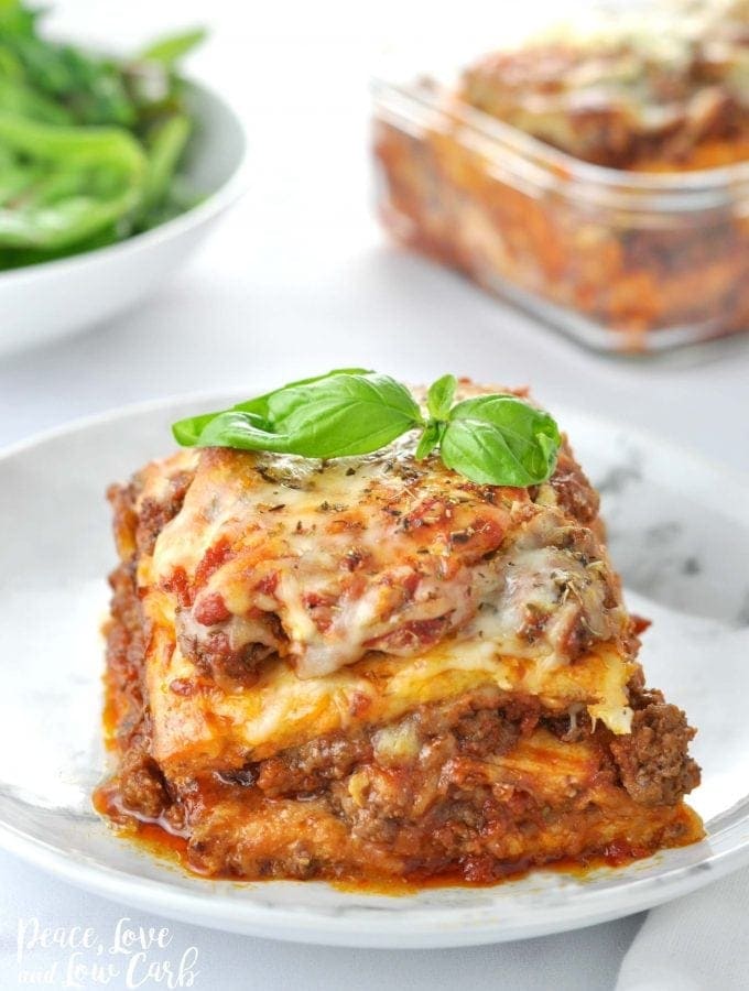 "Just Like the Real Thing" Low Carb Keto Lasagna - Peace Love and Low Carb