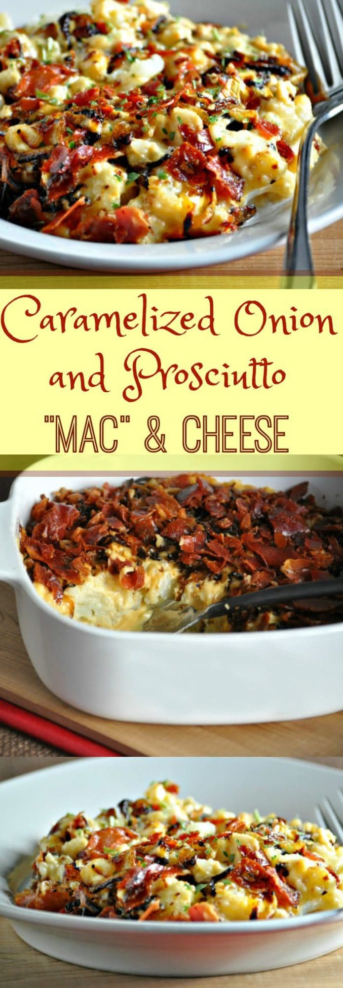 Keto Caramelized Onion and Prosciutto Mac and Cheese | Peace Love and Low Carb