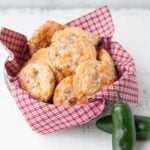 Keto Cheddar Jalapeno Bacon Biscuits | Peace Love and Low Carb