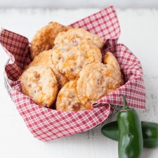 Keto Cheddar Jalapeno Bacon Biscuits