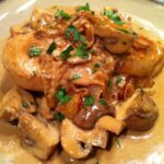 Pan-Seared Chicken with Balsamic Cream Sauce, Mushrooms and Onions | Peace Love and Low Carb