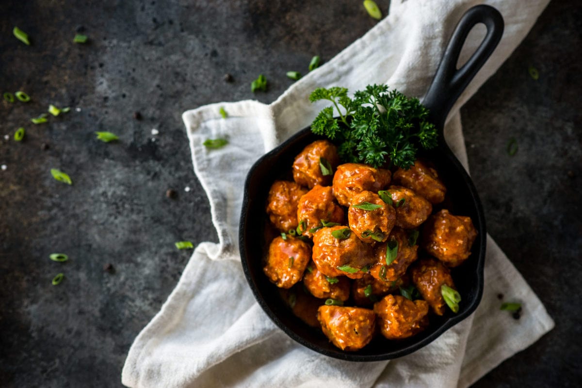 Keto Buffalo Chicken Meatballs | Peace Love and Low Carb