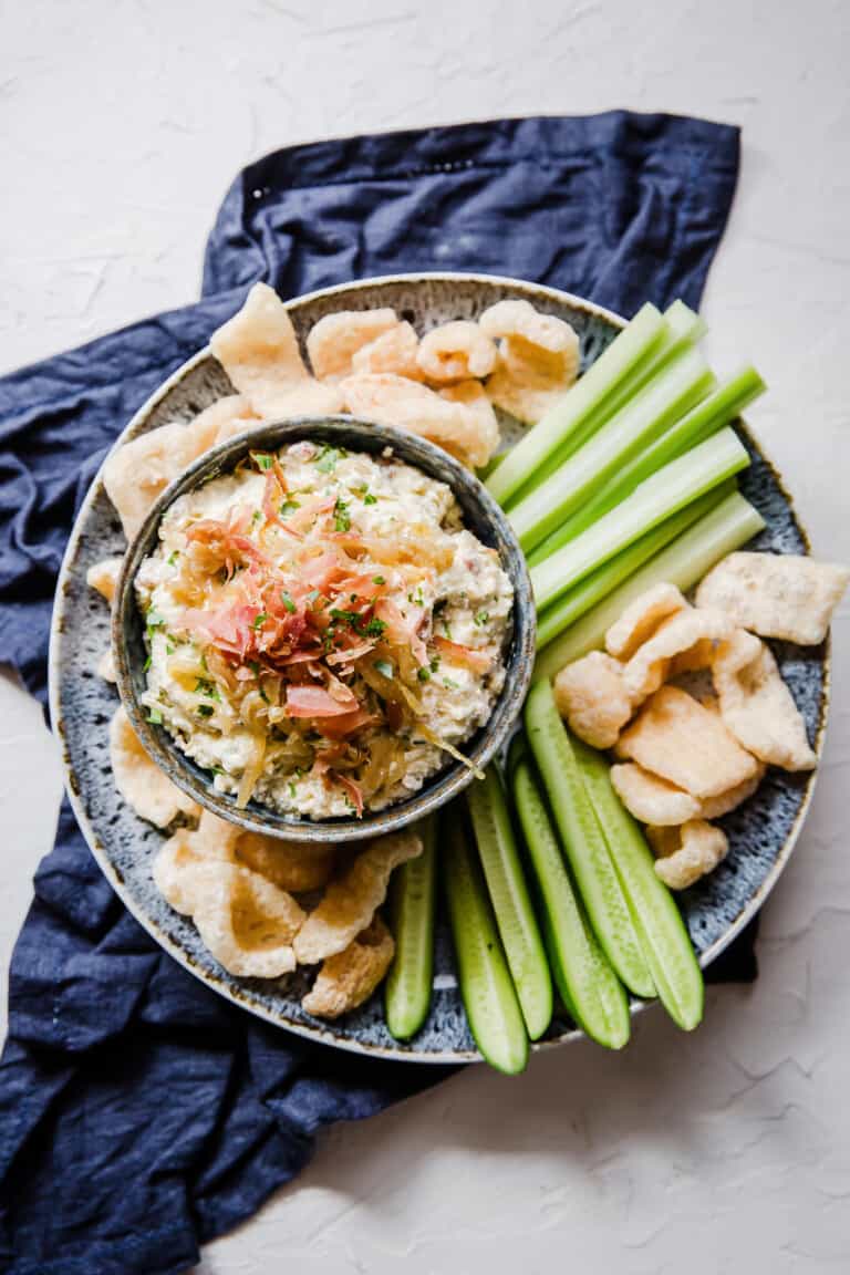 Caramelized Onion and Bacon Dip Peace Love and Low Carb