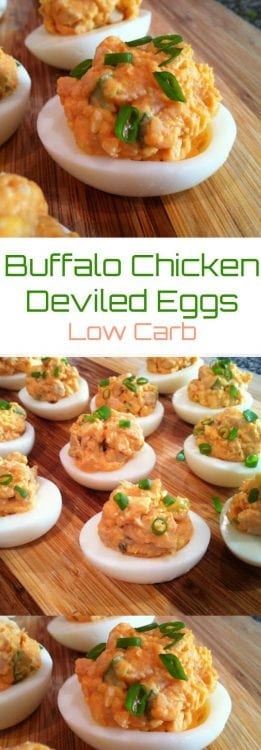 Keto Buffalo Chicken Deviled Eggs | Peace Love and Low Carb