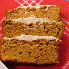 Low Carb Pumpkin Loaf with Cinnamon Cream Cheese Frosting