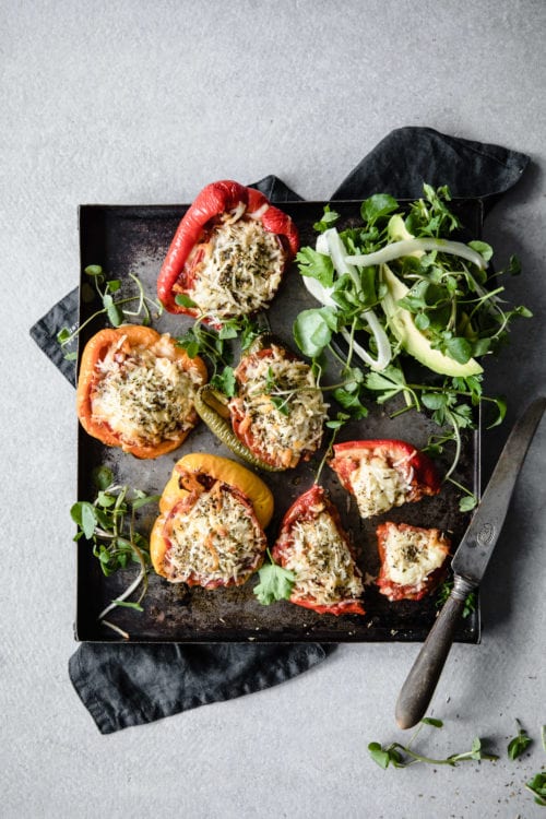 Pepperoni Pizza Stuffed Peppers Low Carb, Gluten Free
