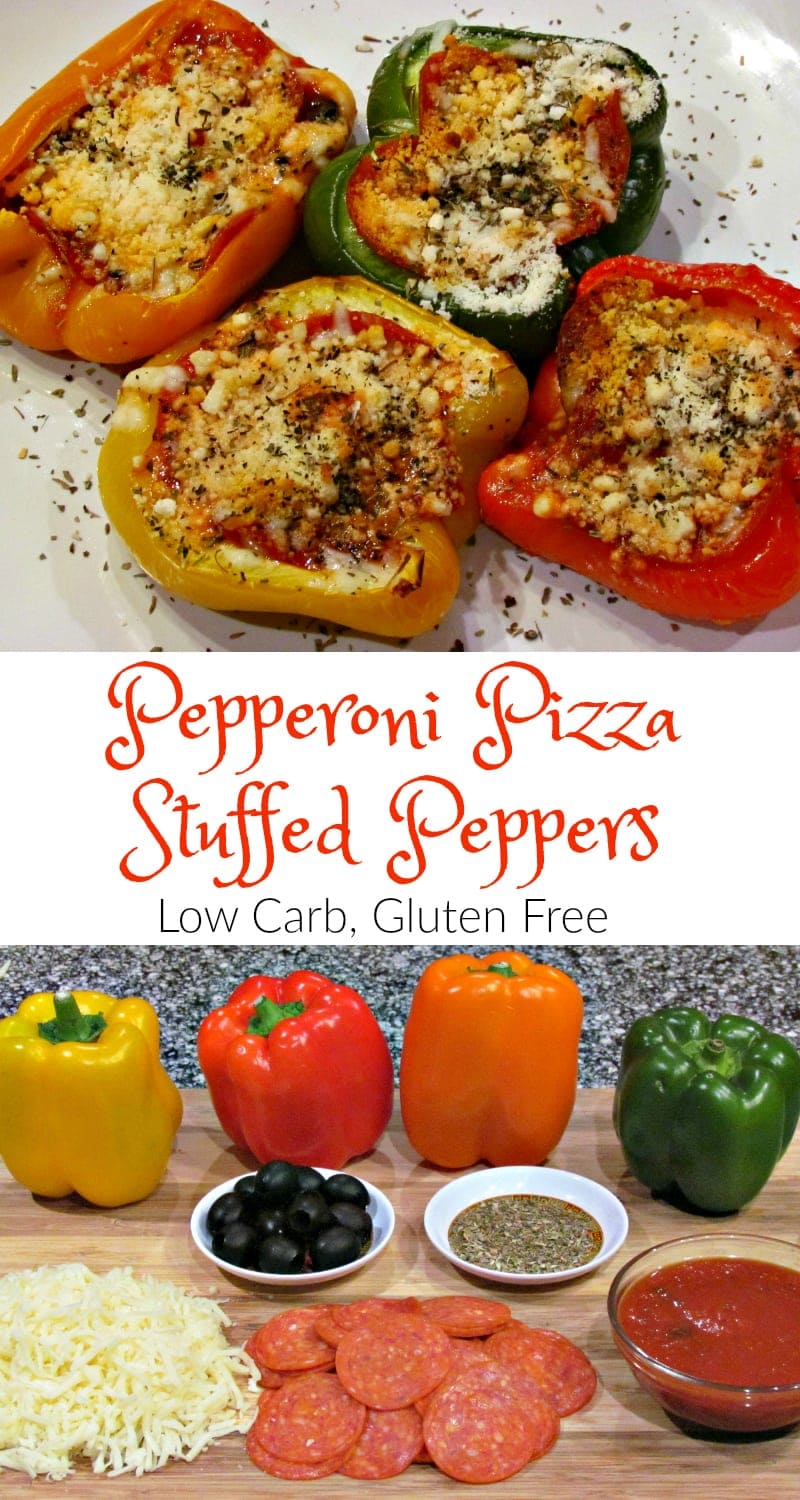 Pepperoni Pizza Stuffed Peppers - Low Carb, Gluten Free | Peace Love and Low Carb