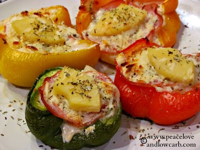 Hawaiian Pizza Stuffed Peppers
