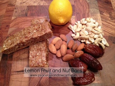 Lemon Fruit and Nut Bars - Gluten Free, Paleo