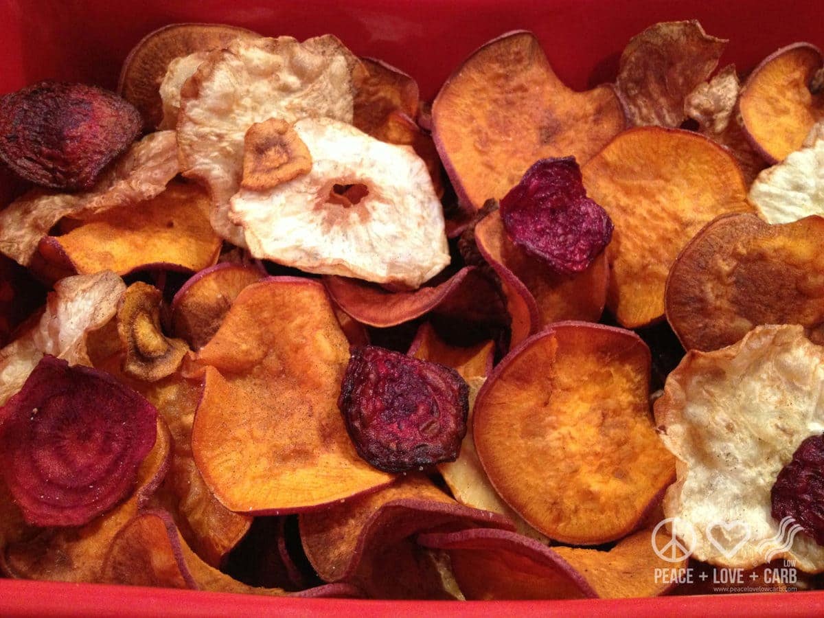 Low Carb Chips Salt and Pepper Veggie Chips |Peace Love and Low Carb