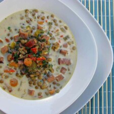 Creamy Ham and Lentil Soup