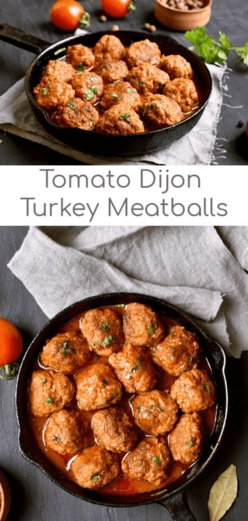 Tomato Dijon Turkey Meatballs | Peace Love and Low Carb