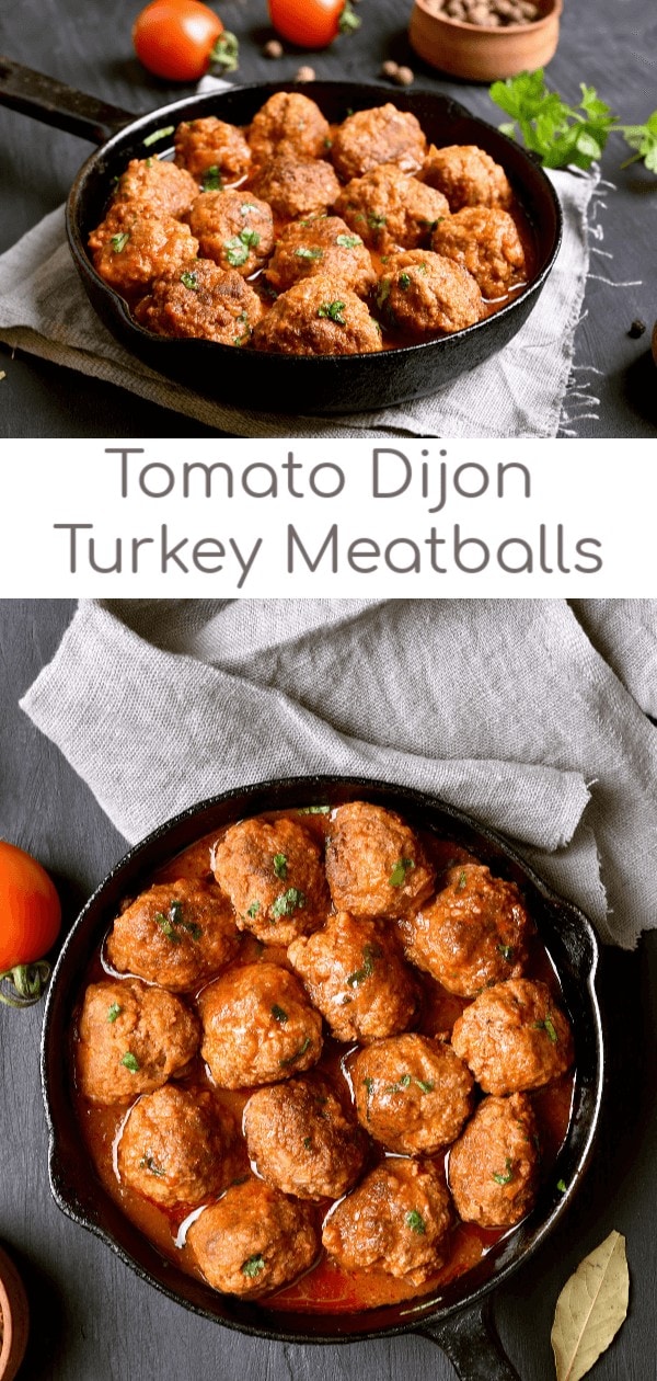Tomato Dijon Turkey Meatballs low carb, whole30 Peace Love and Low Carb