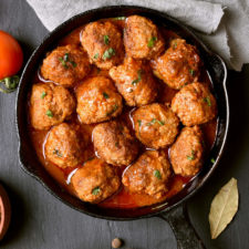 Tomato Dijon Turkey Meatballs