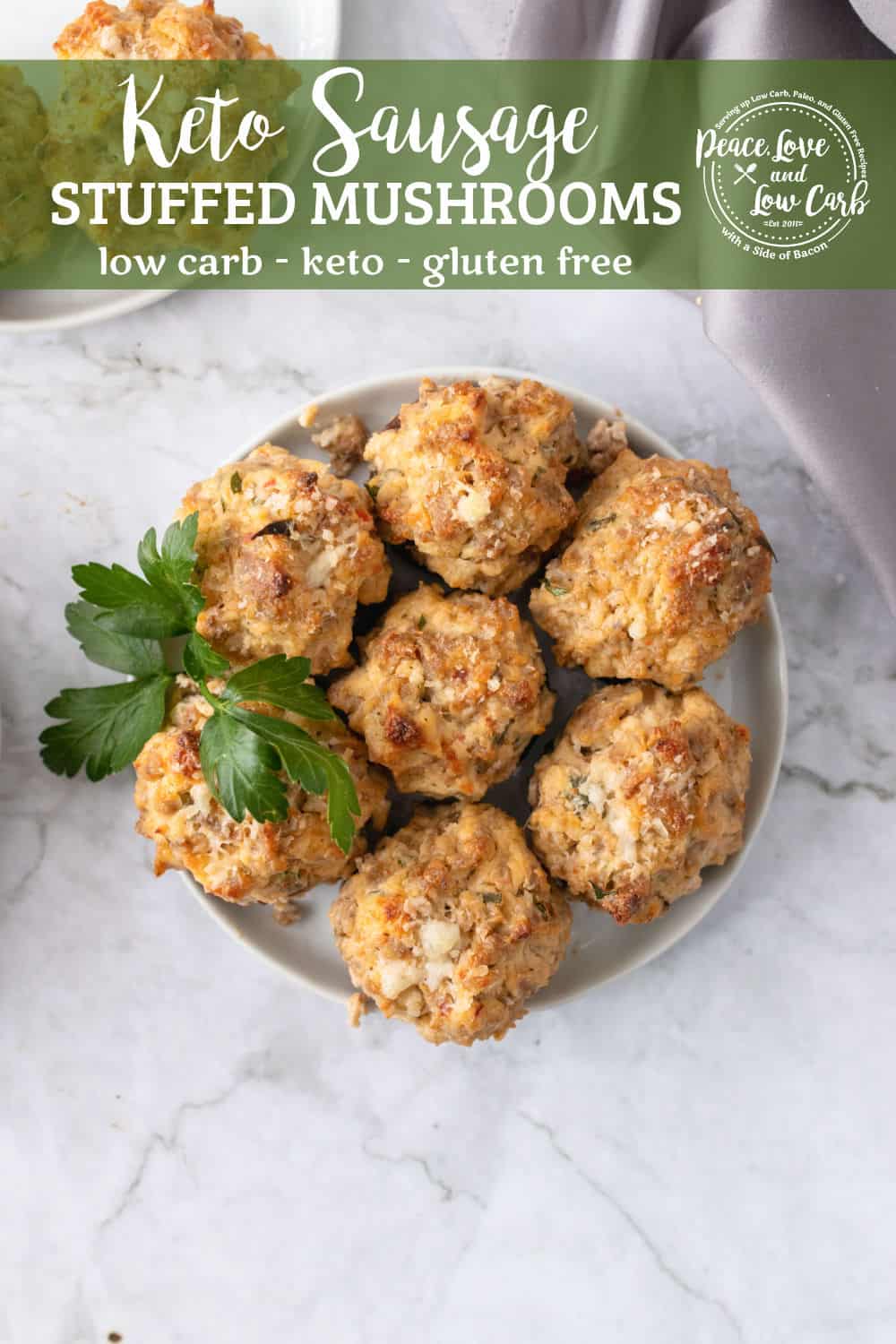 Keto Sausage Stuffed Mushrooms Peace Love and Low Carb