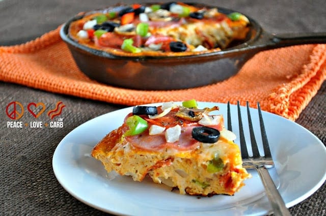 Keto Pizza Frittata - Low Carb Gluten Free | Peace Love and Low Carb Keto Pizza Frittata - Low Carb Gluten Free | Peace Love and Low Carb