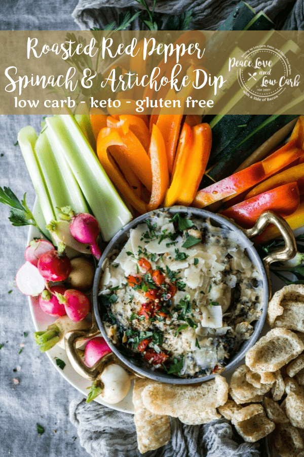 Roasted Red Pepper Spinach And Artichoke Dip