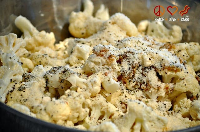Garlic Parmesan Roasted Cauliflower | Peace Love and Low Carb