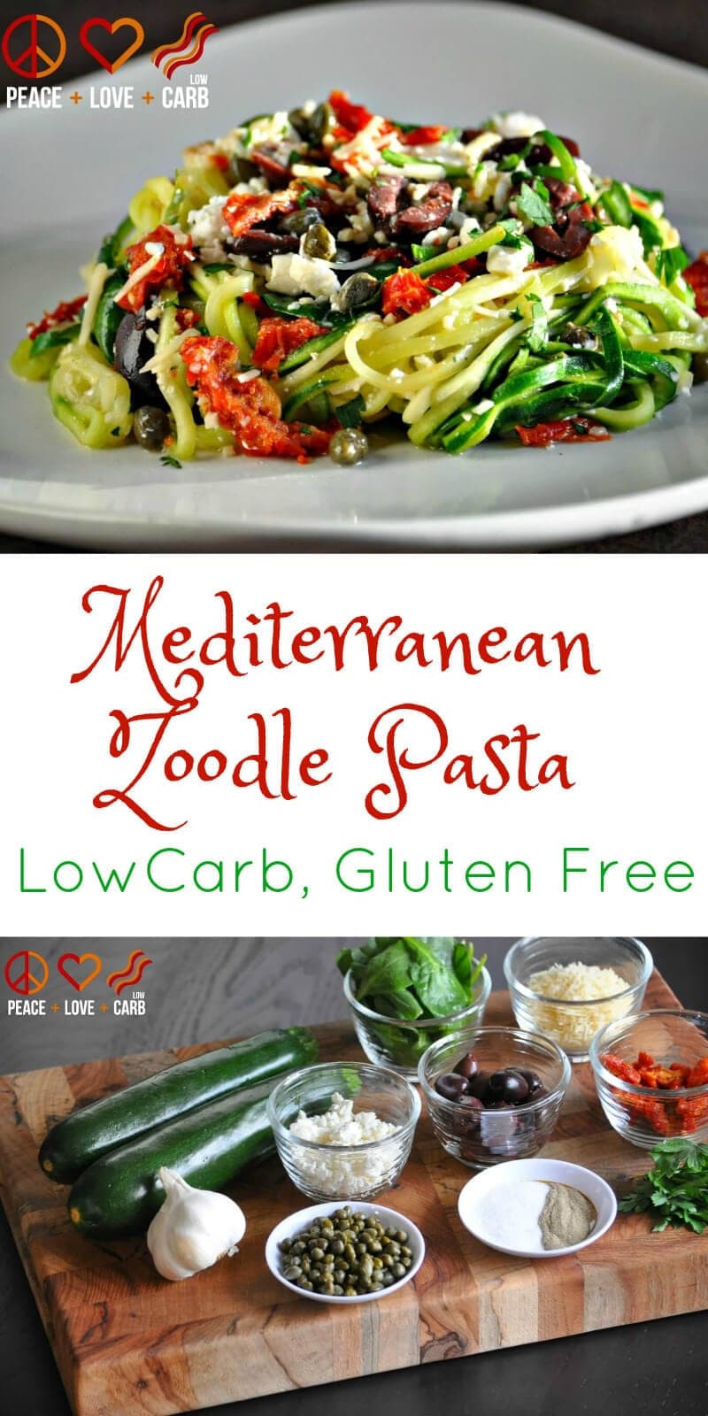 Mediterranean Noodle Pasta - Low Carb, Keto, Gluten Free