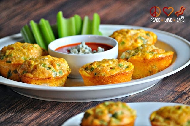Buffalo Chicken Egg Muffins | Peace Love and Low Carb 