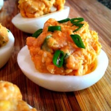 Buffalo Chicken Deviled Eggs
