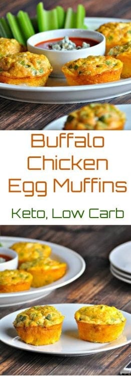 Buffalo Chicken Egg Muffins | Peace Love and Low Carb