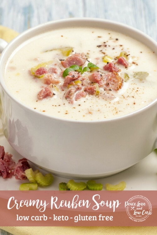Creamy Reuben Soup - Keto, Gluten Free | Peace Love and Low Carb