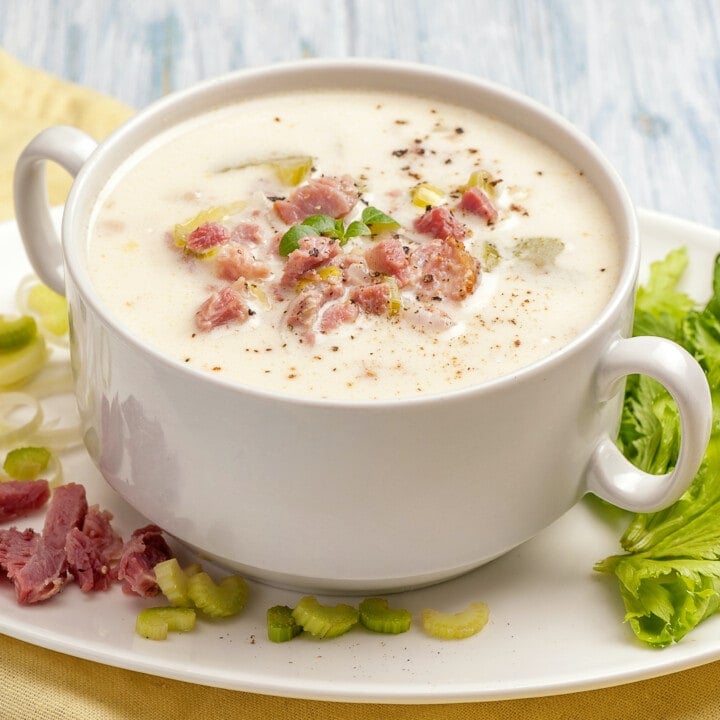 Creamy Reuben Soup - Keto, Gluten Free | Peace Love and Low Carb