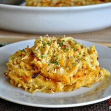 Spaghetti Squash Au Gratin with Bacon - Low Carb, Gluten Free