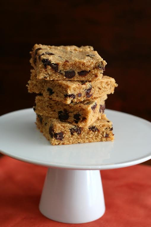 Peanut Butter Chocolate Chip Blondies - Low Carb, Gluten Free