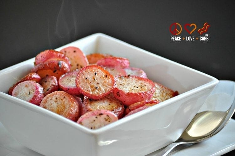 Radishes with Garlic Scape Herb Butter - Dishing Up the Dirt