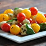 Mini Caprese Salad with Balsamic Shallot Vinaigrette