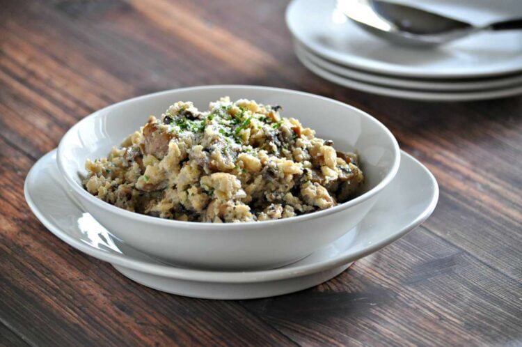 Low Carb Mushroom Risotto - Low Carb, Keto | Peace Love and Low Carb 