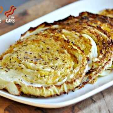 Oven Roasted Cabbage Wedges - Low Carb, Paleo, Gluten Free