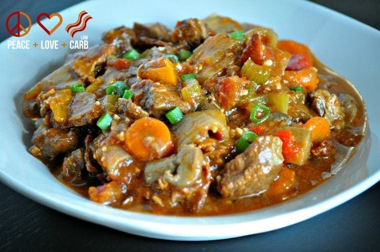 Hearty Slow Cooker Beef Stew - Low Carb, Paleo
