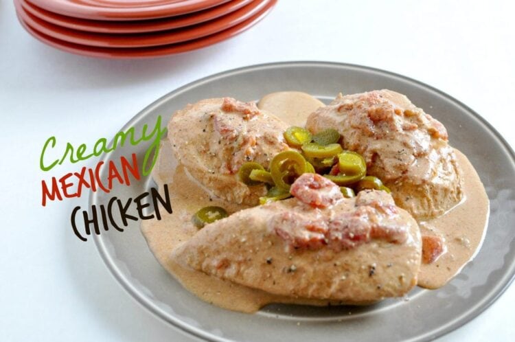 Creamy Mexican Slow Cooker Chicken, Low Carb, Gluten Free