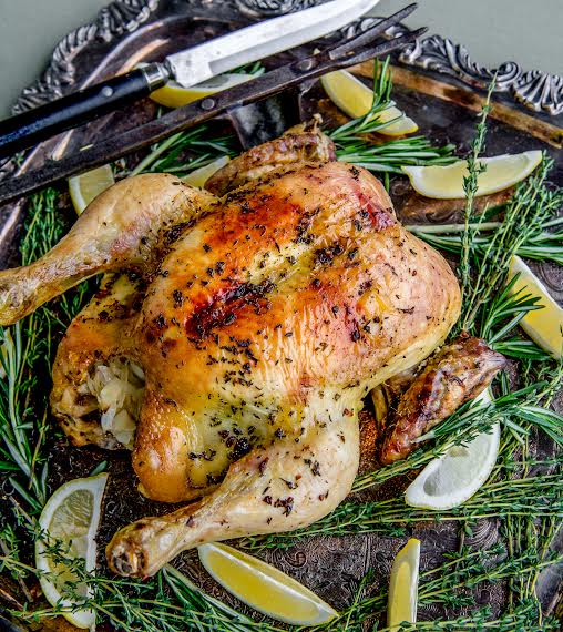 Herb Buttered Whole Chicken Stuffed with Sauerkraut - A preview of the ...
