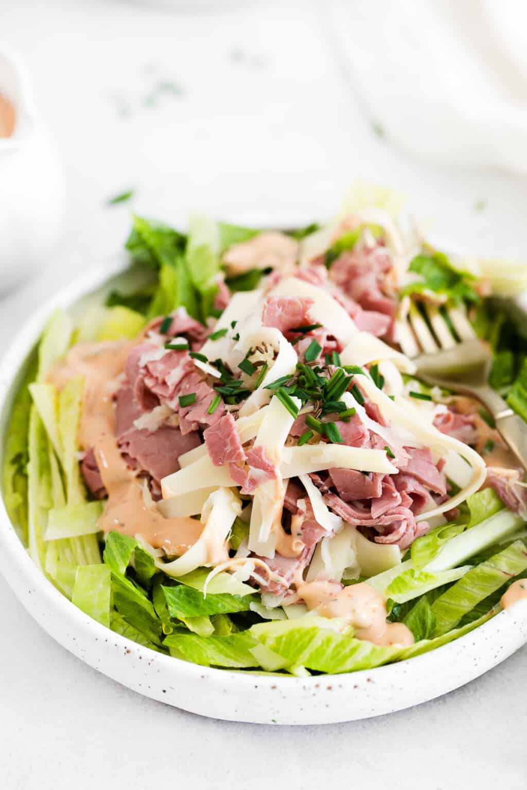 Reuben Chopped Salad Peace Love and Low Carb
