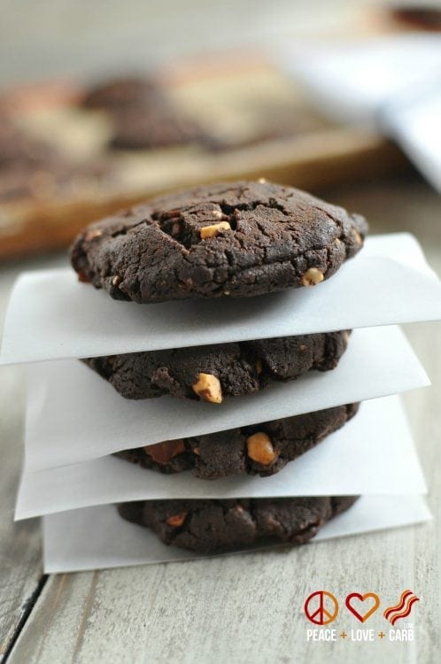 Chocolate Peanut Butter Bacon Cookies - Low Carb, Gluten Free