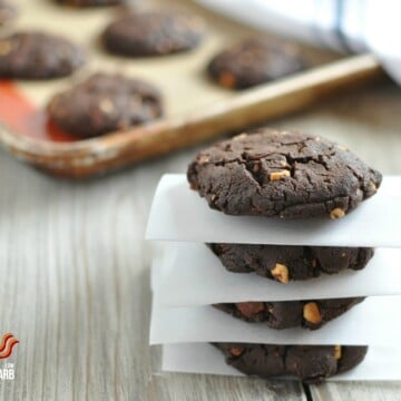 Chocolate Peanut Butter Bacon Cookies - Low Carb, Gluten Free