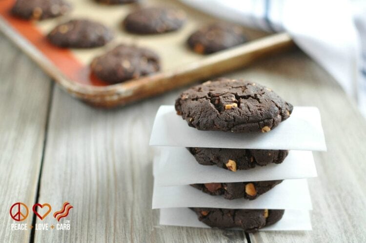 Chocolate Peanut Butter Bacon Cookies - Low Carb, Gluten Free