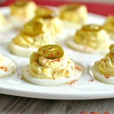 Jalapeno Popper Deviled Eggs with Bacon