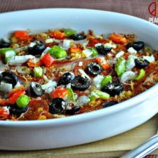 Supreme Pizza Cauliflower Casserole – Low Carb, Gluten Free