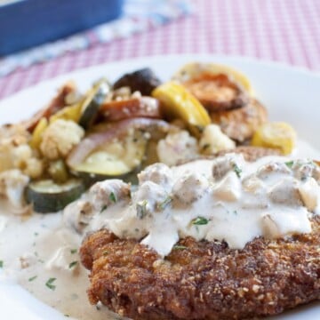 Chicken Fried Steak with Creamy Sausage Gravy | Peace Love and Low Carb