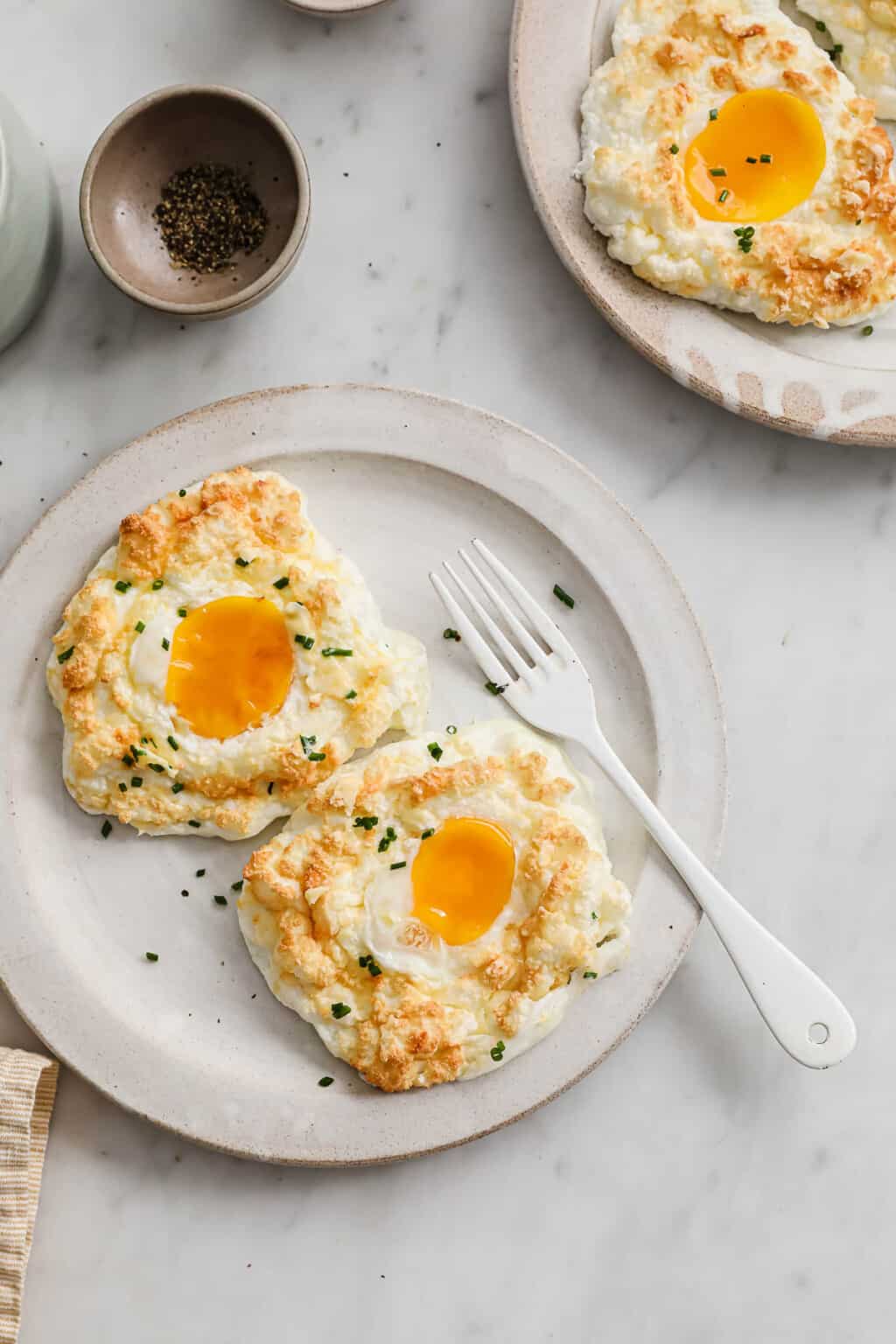 Sour Cream and Chive Egg Clouds - Peace Love and Low Carb