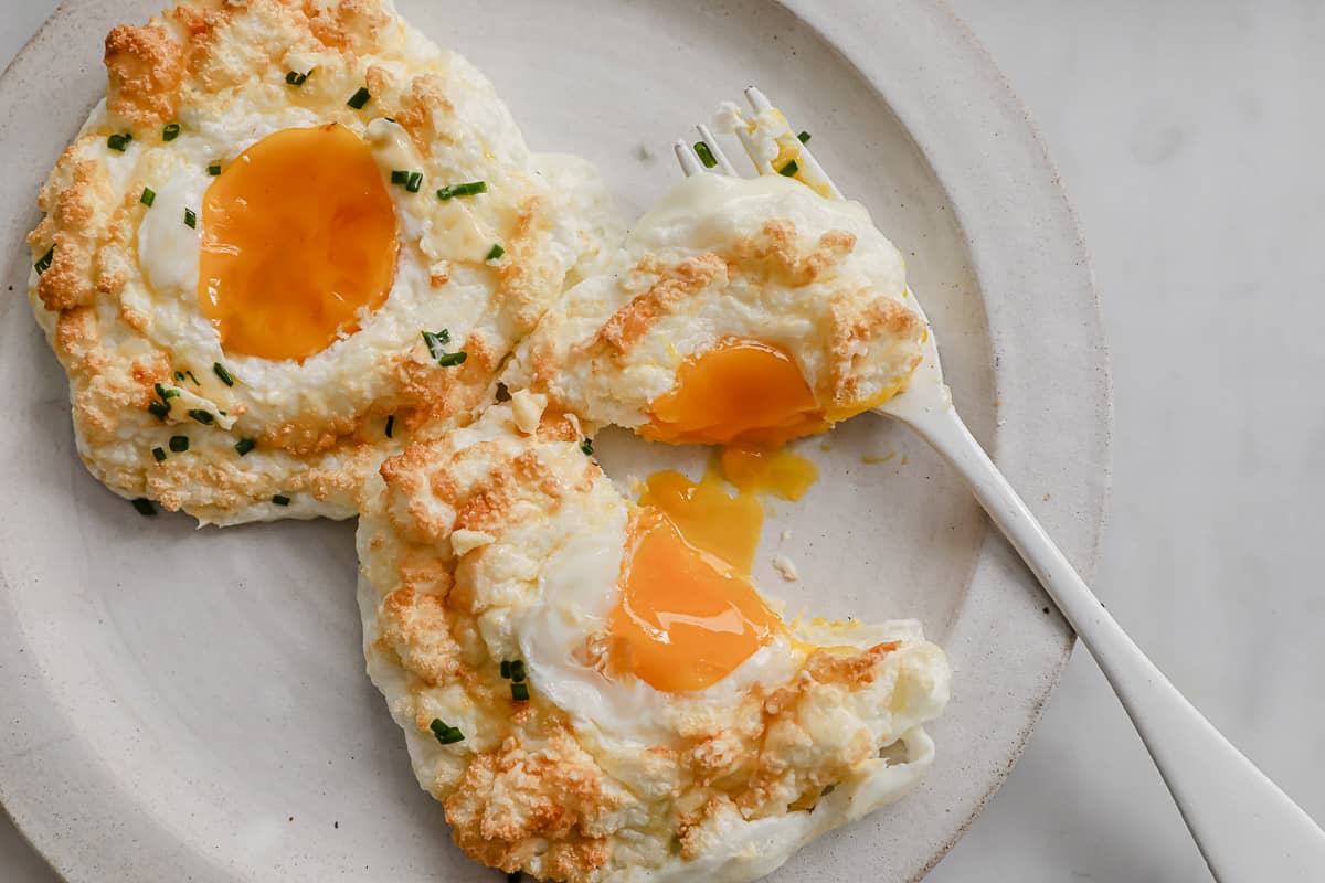 Sour Cream and Chive Egg Clouds Peace Love and Low Carb
